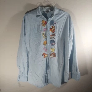 Disney Men's Vintage XL Long Sleeve Winnie The Pooh Characters Button Up Shirt - Picture 1 of 5