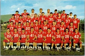 Vintage 1960 Florida Postcard "LAKE WORTH HIGH SCHOOL TROJANS" Football Team - Picture 1 of 2