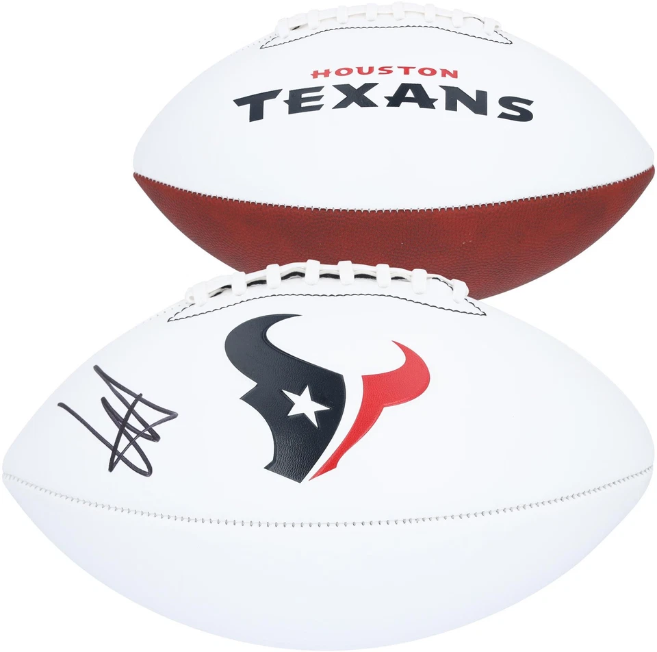 Will Anderson Jr. Houston Texans Autographed Franklin White Panel Football - Image 1 of 3