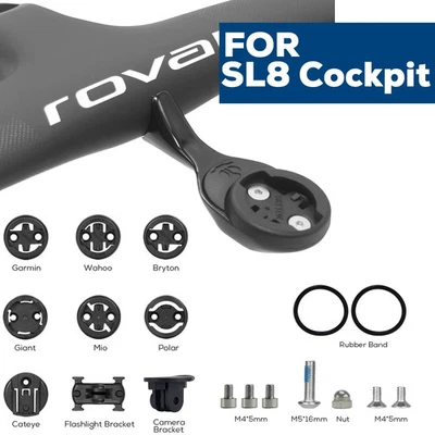 SL8/SL7 Computer Holder Stopwatch GPS Bike Mount For Garmin/Gopro/Bryton/Wahoo - Image 1 of 4