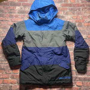 Burton Dryride Youth L 14/16 Snowboard Ski Jacket Khaki Blue Gray Black Winter - Picture 1 of 9