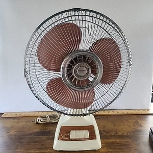 Vintage TATUNG DELUXE Hi-Torque 3 SPEED 12" Oscillating ELECTRIC FAN LD-128KP - Picture 1 of 13