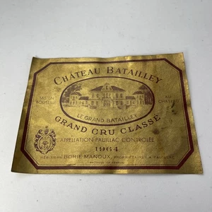 Chateau Barailley 1964 Wine Label Borie Manoux France - Picture 1 of 4