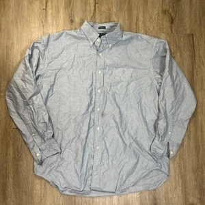 J Crew Men's Oxford Button Down Giant Fit Blue Large Dress Shirt - Picture 1 of 7