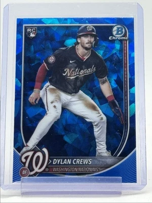 DYLAN CREWS 2025 BOWMAN CHROME SAPPHIRE ROOKIES REFRACTOR RC Q3152 - Image 1 of 2