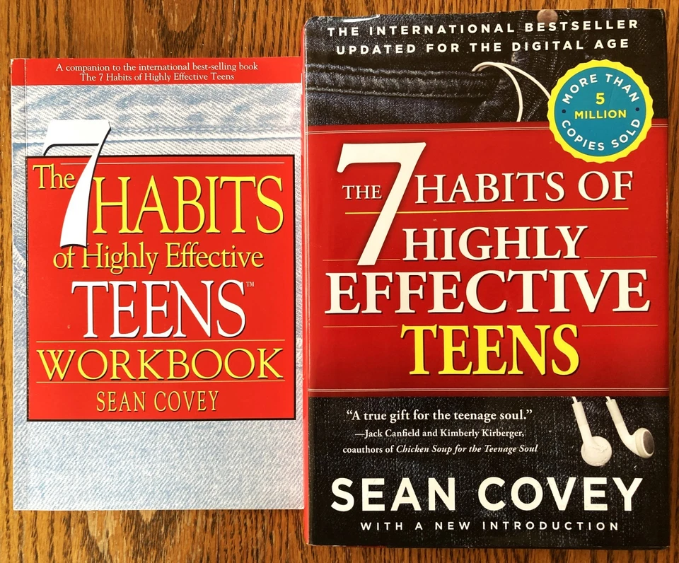 7 HABITS OF HIGHLY EFFECTIVE TEENS Hardcover book with dust jacket and Workbook - Image 1 of 1