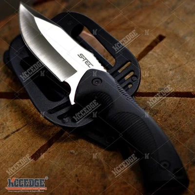 9" Combat FIXED BLADE KNIFE 2 Colors SURVIVAL w/ Kydex Sheath & Paddle Clip - Image 1 of 4