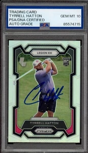 2024 Panini Prizm LIV Golf Tyrrell Hatton Signed Silver Rookie PSA GEM 10 AUTO - Picture 1 of 2
