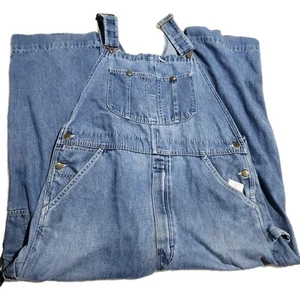 Vintage Sears Roebucks Blue Denim Carpenter Bib Overalls 38 X 32 XL Workwear - Bild 1 von 7