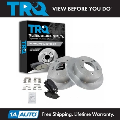 Kit de pastillas de freno trasero y rotor TRQ rotor de freno para Hyundai Sonata 2009-2010 Foto 1 de 4