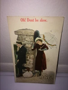 Alte Postkarte von 1913 gut gekleidet Mann & Frau  - Bild 1 von 2