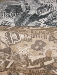 Vliesstoff (€13,50/m²) 0,5m Kinderstoff engl. Sport Texte Fleece 1,5m breit - Bild 1 von 6