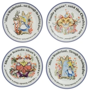 Alice Thru The Looking Glass 19cm Dessert Plates (Set of 4) - Picture 1 of 1