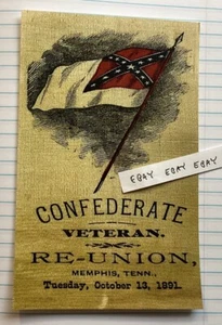 1891 CONFEDERATE CIVIL WAR VETERAN RARE RE-UNION -MEMPHIS TENNESSEE NEW POSTCARD - Picture 1 of 1