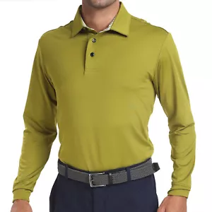 Slim Fit Mens Long Sleeve Dry Moisture Wicking Athletic Golf - Picture 1 of 33