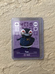 #340 - Tex - Animal Crossing Amiibo Series 4 Card - Authentic Nintendo!