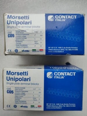 KONTAKTIEREN SIE ITALIA MORSETTI UNIPOLARI EINPOLIGE KLEMME 2,5 MM 450 V 2 ST... - Bild 1 von 4