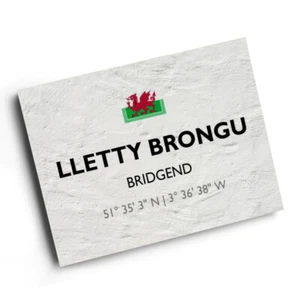 A3 PRINT - Lletty Brongu, Bridgend, Wales - Lat/Long SS8888 - Picture 1 of 2