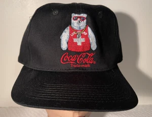 Coca Cola Coke Polar Bear hat cap Coke VTG NEW Vintage 90s Snapback Hat 1990's - Picture 1 of 9