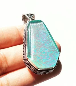 Australian Triplets Opal Gemstone Handmade 925 Sterling Silver Jewelry Pendant - Picture 1 of 15