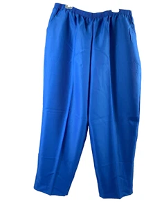 Blair Pants Womens Size 24W Blue Slacks Polyester Slimming Tummy Panel Pockets - Picture 1 of 11