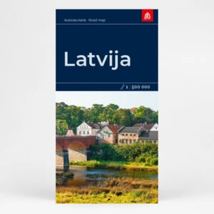 Road map of LATVIA - LATVIJAS ceļu karte 1: 500 000, edition 2024 - Picture 1 of 5