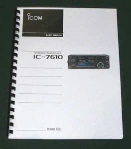 Icom IC-7610 Podstawowa instrukcja obsługi: Pełne kolorowe i ochronne plastikowe pokrowce! - Zdjęcie 1 z 1