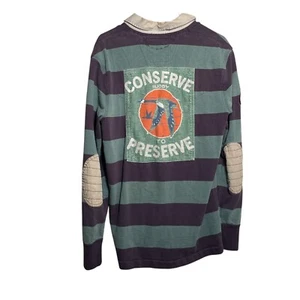 Vintage Ralph Lauren Rugby Hemd Herren Large Slim Fit Grün Konserve zum Konservieren - Bild 1 von 14