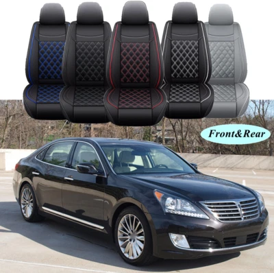 Car Seat Covers 2/5-Seats Front Rear Full Set PU Leather For Hyundai Equus Foto 1 de 4