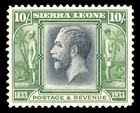 Sierra Leone 1933 KGV 10s black & sage-green superb MNH. SG 179. Sc 164.