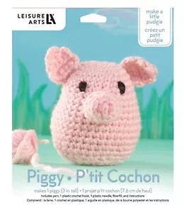 Leisure Arts Friend Piggy Crochet Pudgies Kit 57012 - Picture 1 of 1
