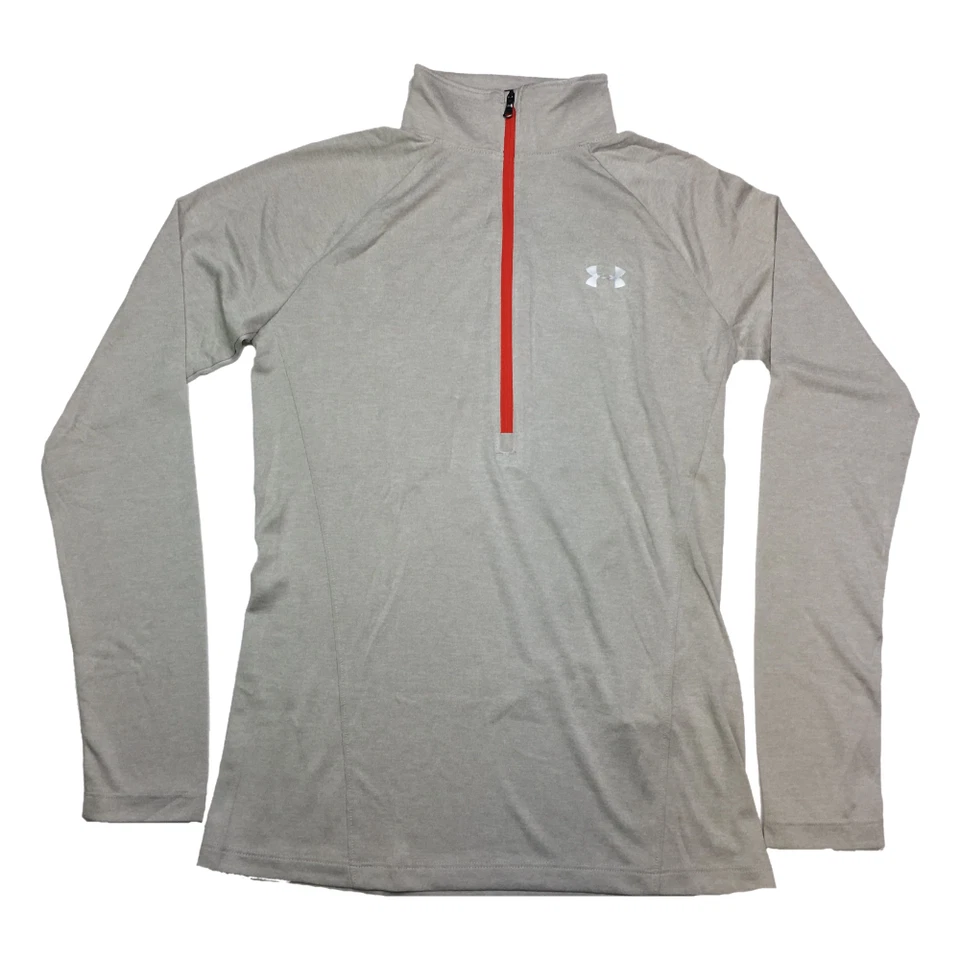 Womens Under Armour Tech Twist 1/2 Zip Long Sleeve Jacket Gray Heather XL B21