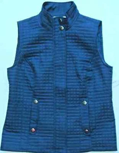 Dressbarn Indigo Navy Quilted Vest Size S NWT - Picture 1 of 2