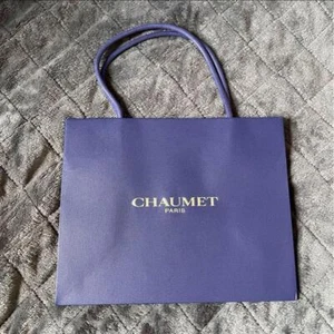 Chaumet Luxury Navy Shop Bag for Ring Paper No Knot Handle - Picture 1 of 2