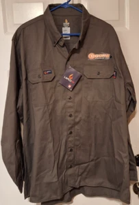 Lapco FR CAT2 Long Sleeve Button Down Uniform Shirt 7oz Cotton Gray XXL NEW - Picture 1 of 12