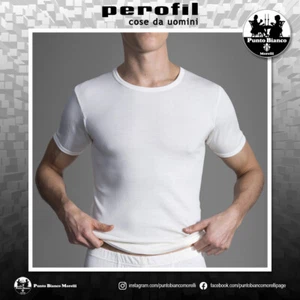 Maglia intima uomo lana cotone seta manica corta girocollo termica Perofil - Imagen 1 de 6