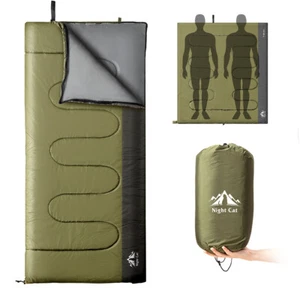 Sleeping Bag 1/2 Person Outdoor Camping Hiking Thermal Tent Sack 5-15℃ Winter - Picture 1 of 15