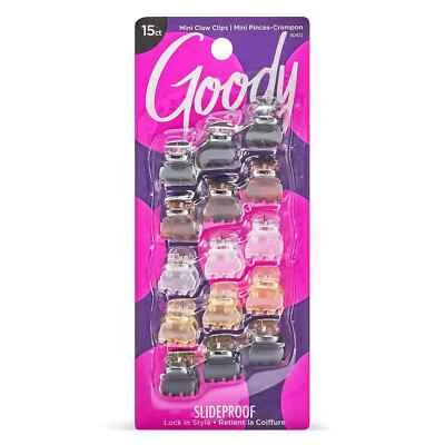 Goody Mini pinzas de garra antideslizantes 15 quilates surtidos neutros agarre seguro cabello unisex Foto 1 de 4