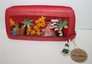 Nevin Altmann Geldbörse bestickt Koralle Made in Egypt NEU mit Etikett - Bild 1 von 9