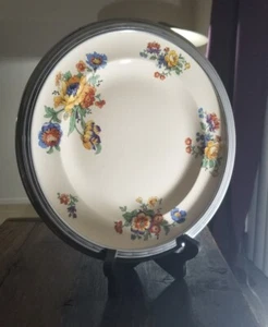 Vintage Umbertone Farberware  plate made by Leigh Potters  U.S.  Floral design.  - Picture 1 of 5