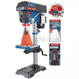 TRAPANO A COLONNA DA BANCO VELOCITA' REGOLABILE +LASER 550 W SCHEPPACH DP18VARIO - Foto 1 di 12