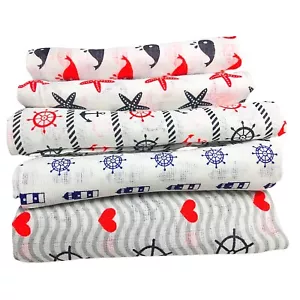 ☓️Musslin Quadrate 60 x 80 100 % Baumwolle Baby Lätzchen Windel Bettdecke Rülpsen Tücher ✅UK - Bild 1 von 25