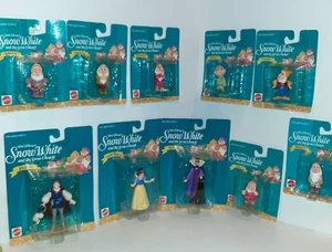1994 Snow White and Seven Dwarfs Mattel PVC Figures Set x10 Cake Toppers - Picture 1 of 9