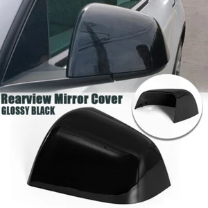 1X Left Side Rear View Side Mirror Cover cap Black For Tesla Model Y 2017-2023 - Picture 1 of 13