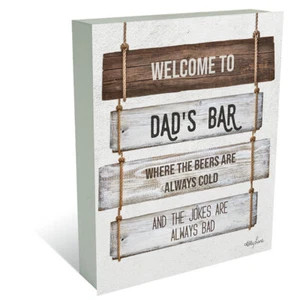 French Country Hardboard Print Fathers Day Dads Bar 20x25cm - Bild 1 von 1