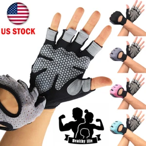 Men Women Weight Lifting Gloves Gym Fitness Workout Strength Training Exercise - Picture 1 of 23