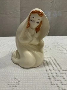 Vintage Rumpf Keramik Madonna Jungfrau Maria Mutter kniend betend Vase Übertopf #25 - Bild 1 von 10