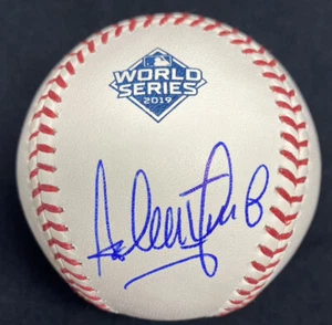 Asdrubal Cabrera Signed 2019 World Series Logo Baseball JSA - Picture 1 of 2