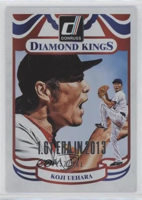 2014 Panini Donruss Diamond Kings Silver Season Stat Line /161 Koji Uehara #216 - Image 1 of 2