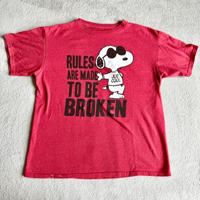 Peanuts Boys Graphic Rules Were Made To Be Broken T-Shirt - Image 1 of 4